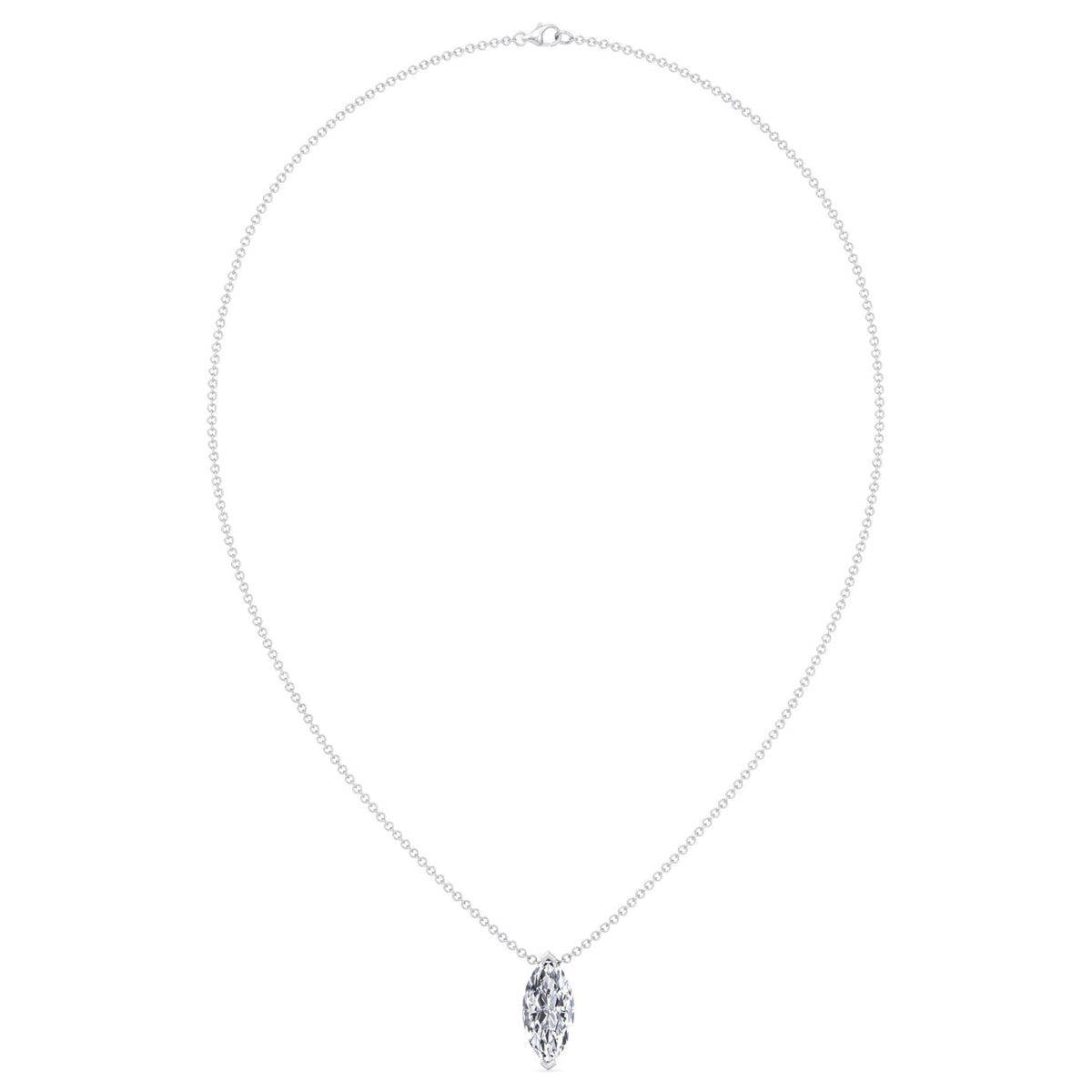 Marquise Shape Natural Diamond Pendant