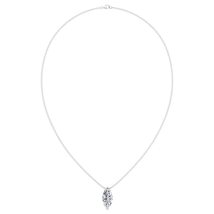 Marquise Shape Natural Diamond Pendant