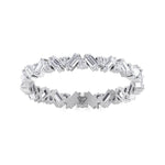 Delfina - Baguette and Round Shape Diamond Offset Band - Gem Jewelers Co