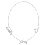 1.50CT T.W. Custom 3 Name Diamond Necklace - Gem Jewelers Co