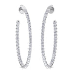 Clara - 6.2CT Round Diamond Inside Out Hoops - Gem Jewelers Co