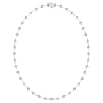 4-Prong Round Natural Diamond Bar Necklace White Gold 14K 18K