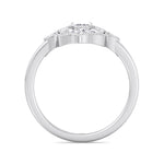 Ornella - Vintage Style Emerald Shape Diamond Engagement Ring With Round Side Stone - Gem Jewelers Co