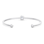 Ciella - Bezel Set Natural Diamond Solitaire Bangle - Gem Jewelers Co