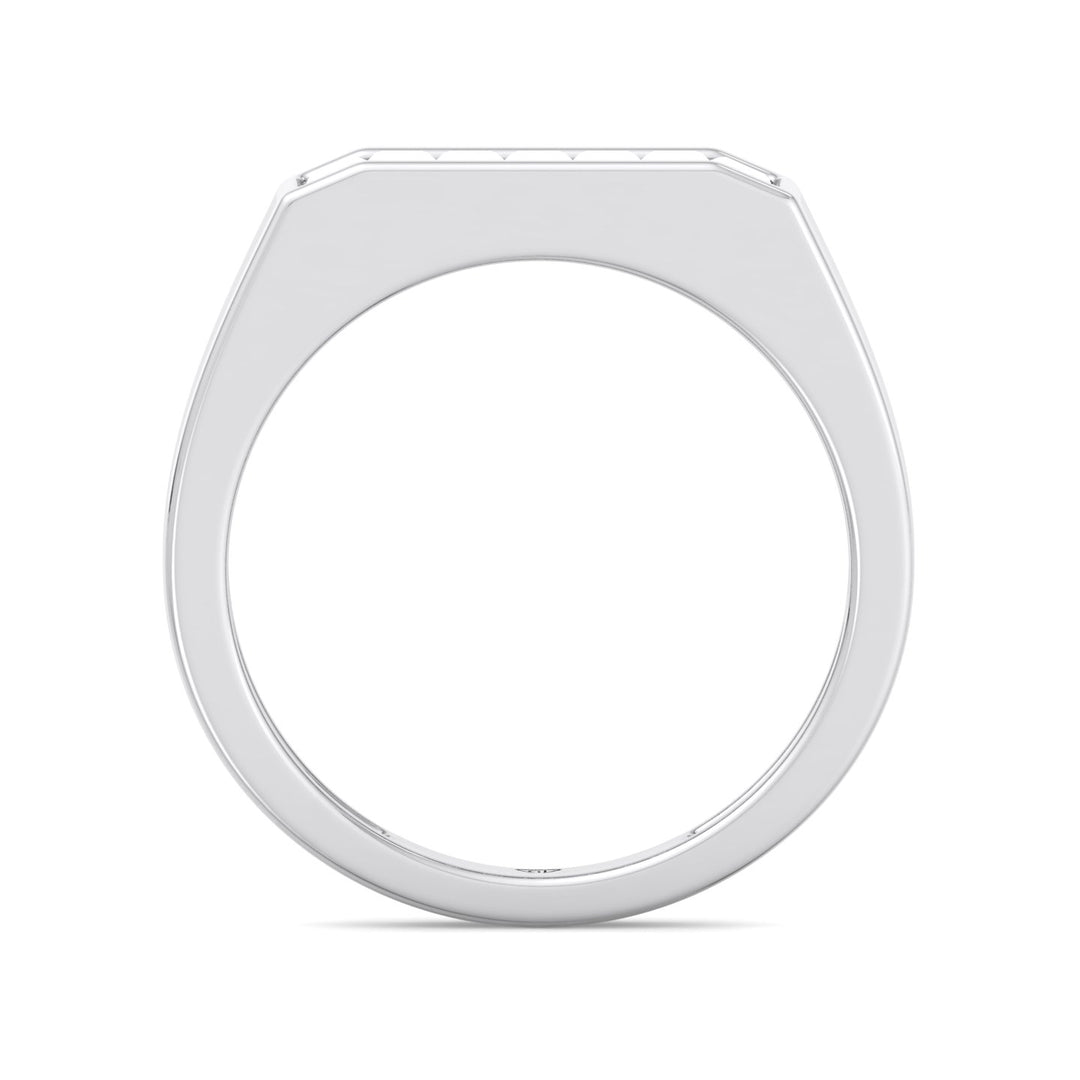 Baguette Shape Channel Setting Natural Diamond Wedding Band White Gold