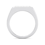 Baguette Shape Channel Setting Natural Diamond Wedding Band White Gold
