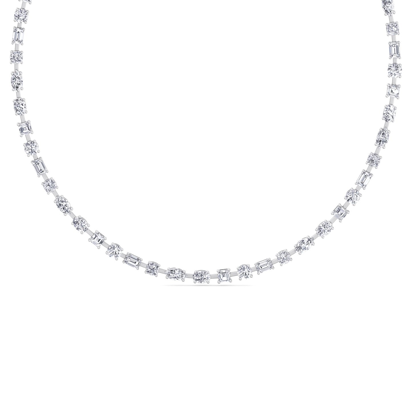 Diamond Multi Shaped Necklace - Errai Jewellery
