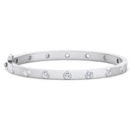 Anza - Round Cut Bezel Set Natural Diamond Bangle - Gem Jewelers Co