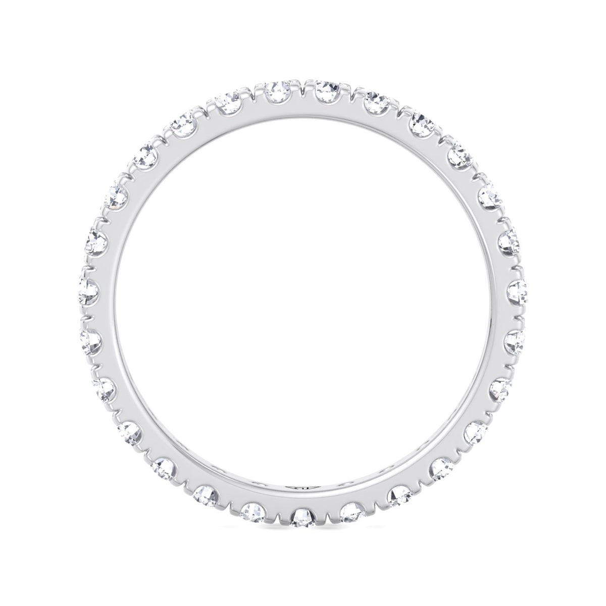 Super Deal - 1.00CT T.W Round Brilliant VS2 Clarity, G Color Natural Diamond Eternity Band U-Prong Setting - Gem Jewelers Co