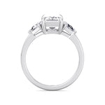 Caterina - Emerald Shape Diamond Engagement Ring With Tapered Baguette Side Stones - Gem Jewelers Co