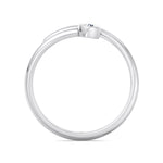 Sylvie - Round Cut Diamond Bezel Stacking Open Ring - Gem Jewelers Co