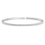 Flexible Natural Diamond Full Bangle in 14K white gold 3CT