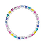 Luccia - Multi-Color Gemstones Eternity Band - Gem Jewelers Co