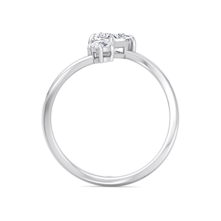 Ora - Princess & Round Cut Diamond Stackable Ring