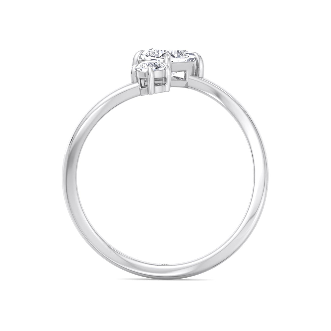 Ora - Princess & Round Cut Diamond Stackable Ring - Gem Jewelers Co