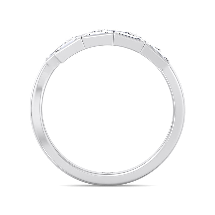 Giselli - Baguette Shape Bezel Setting Diamond Wrap Ring