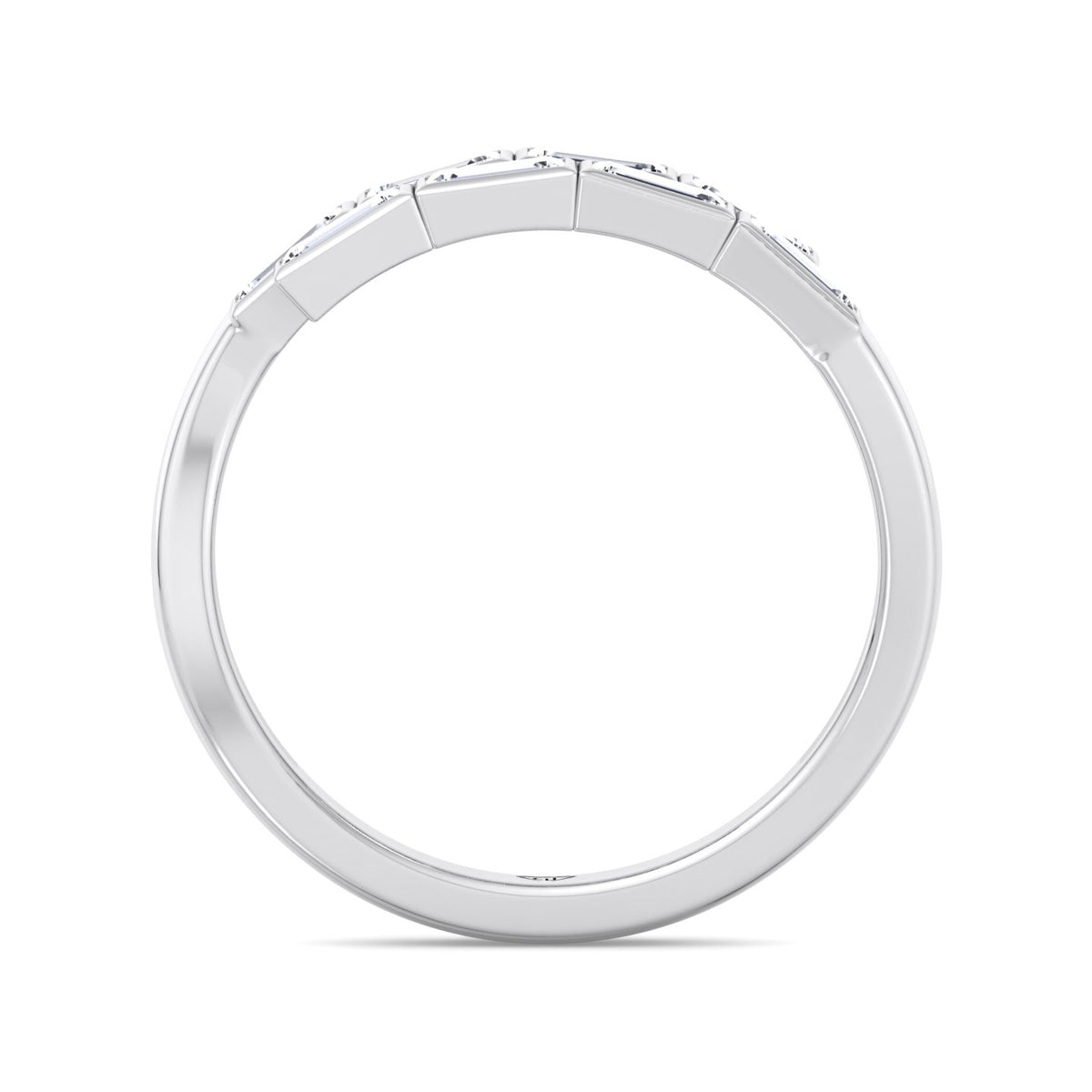 Giselli - Baguette Shape Bezel Setting Diamond Wrap Ring - Gem Jewelers Co