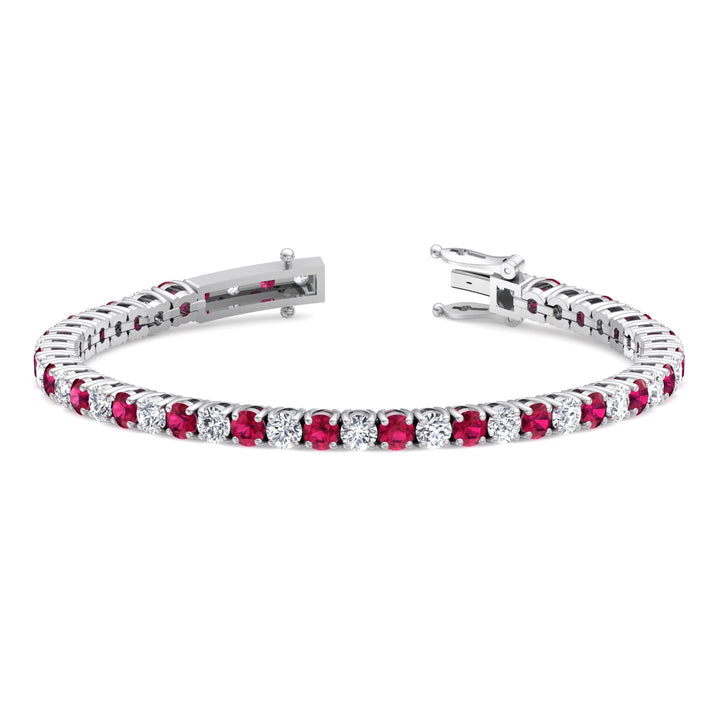 Sophie - Diamond & Ruby Tennis Bracelet