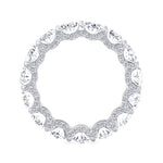 Frances - Oval Cut Diamond Eternity Band With Invisible Halo - Gem Jewelers Co