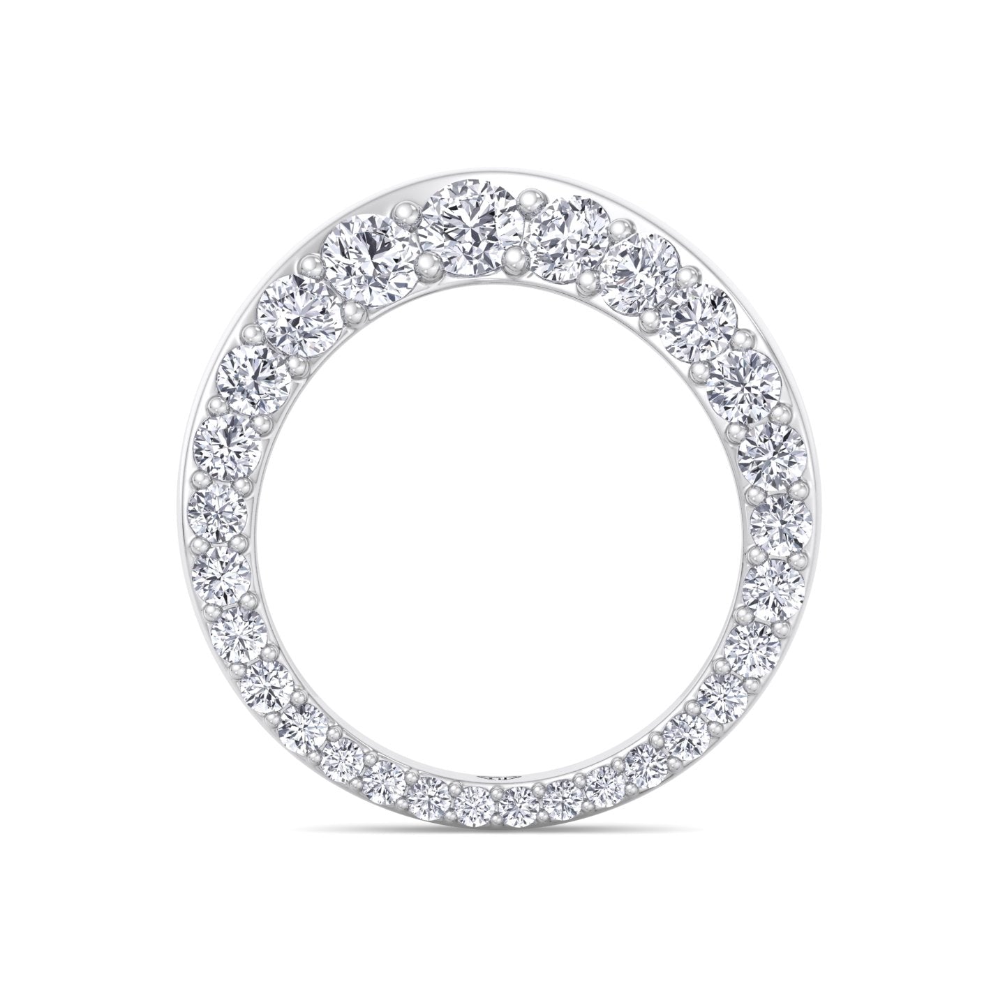 Natural Diamond Invisible Halo Eternity Band White Gold 18K