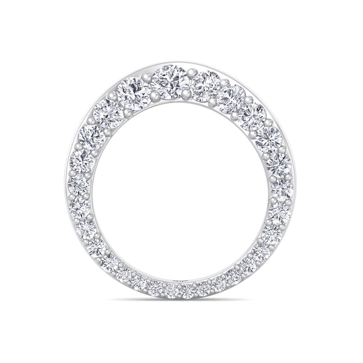 Natural Diamond Invisible Halo Eternity Band White Gold 18K