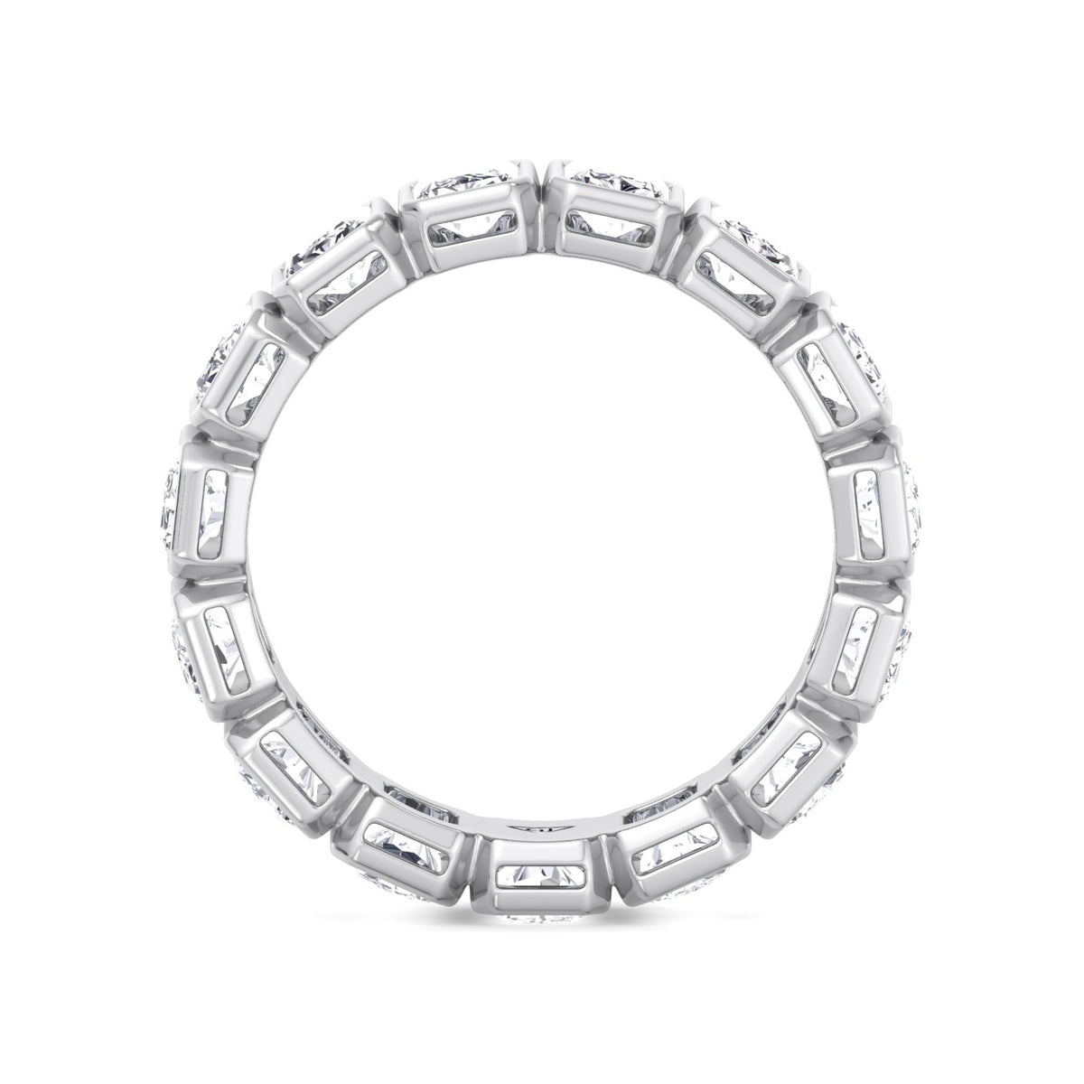 Griseldi - Radiant Shape Bezel Set Diamond Eternity Band - Gem Jewelers Co
