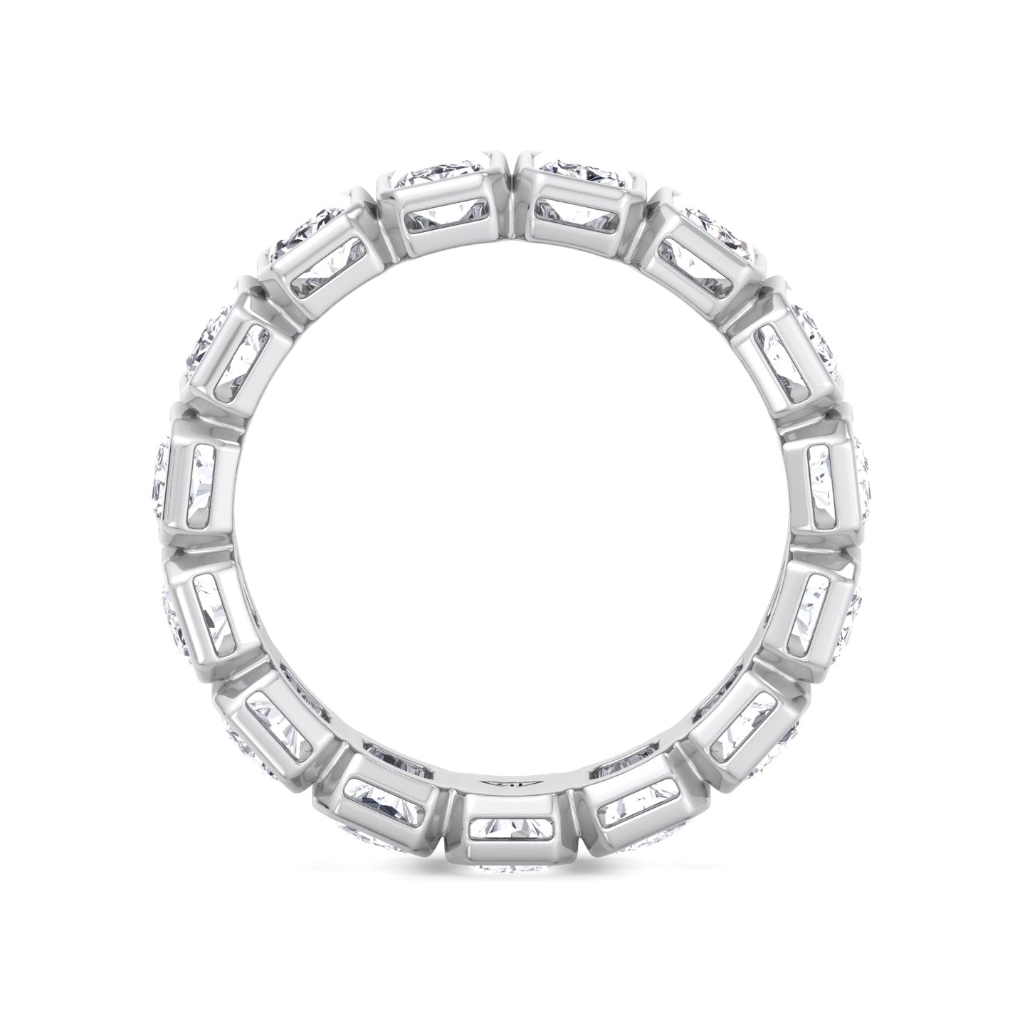Griseldi - Radiant Shape Bezel Set Diamond Eternity Band - Gem Jewelers Co