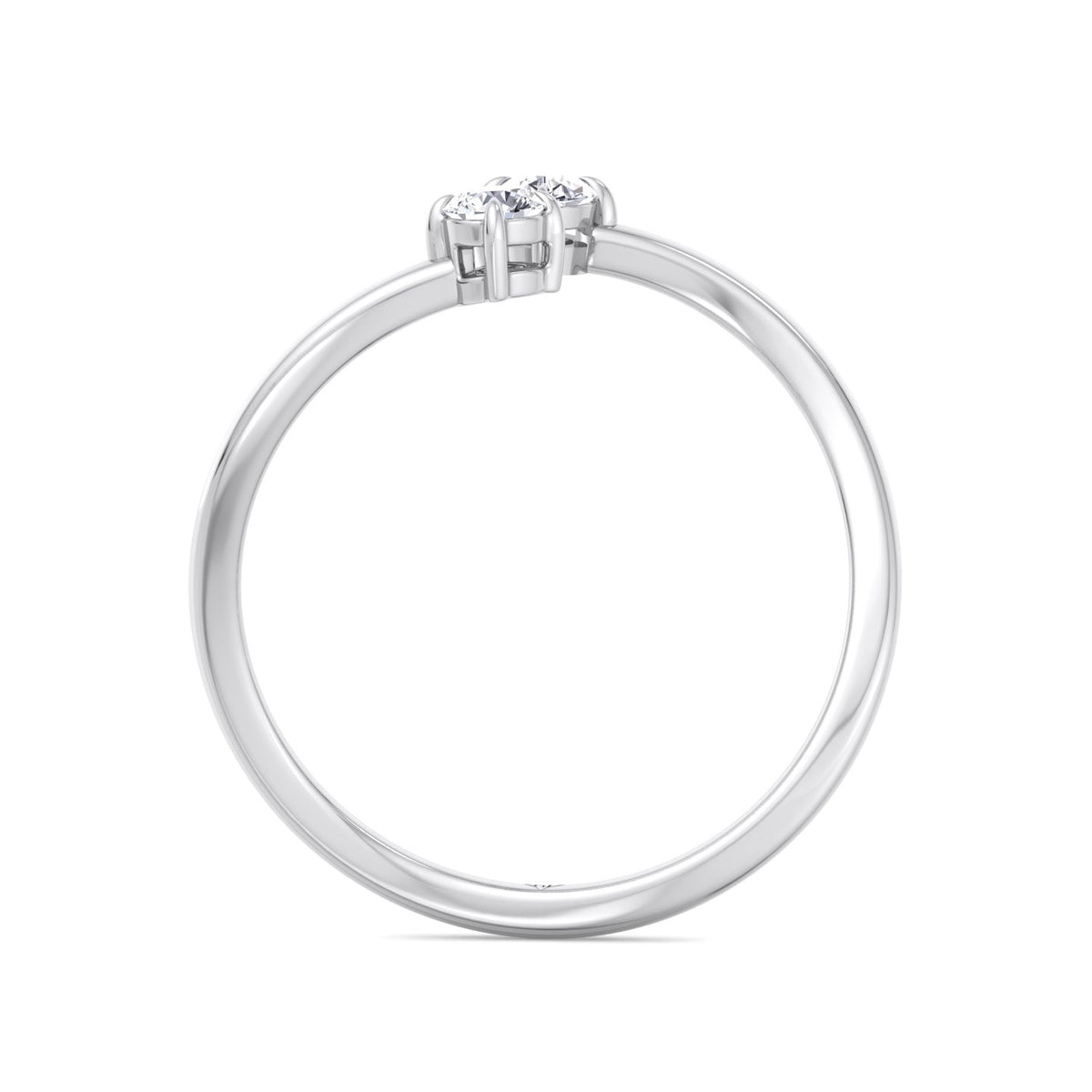 Calista - Pear & Round Cut Diamond Stackable Ring - Gem Jewelers Co