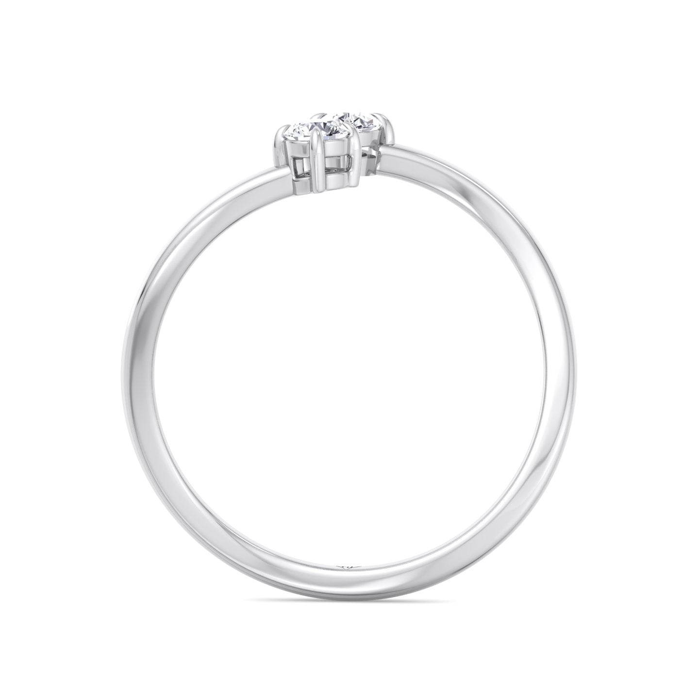 Calista - Pear & Round Cut Diamond Stackable Ring - Gem Jewelers Co