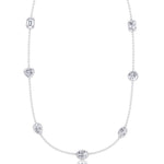 Multi Shape Natural Diamonds By The Yard Necklace White Gold 14K