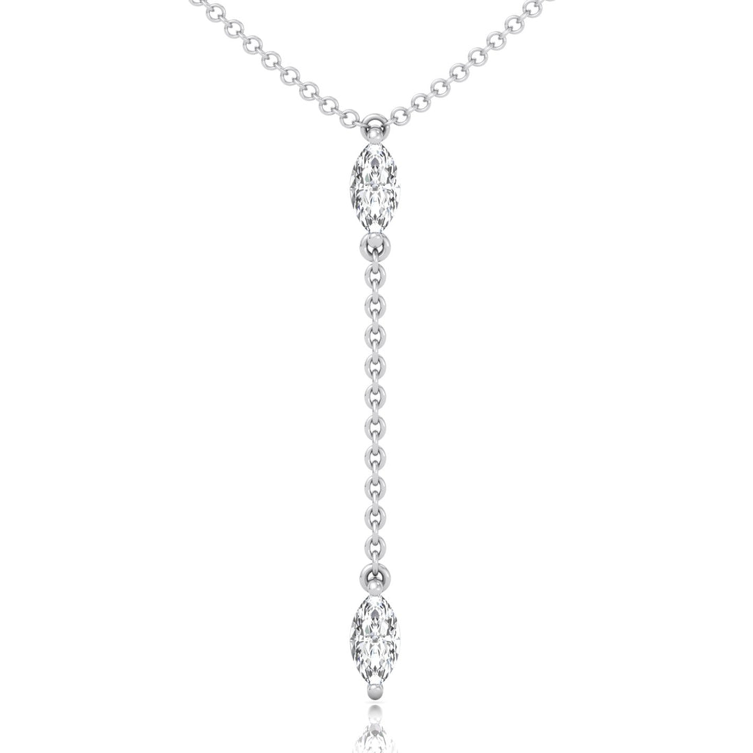 .50CT Marquise Shape Natural Diamond Lariat Necklace