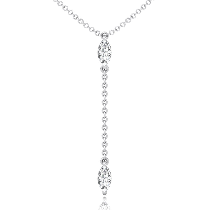 .50CT Marquise Shape Natural Diamond Lariat Necklace