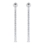 Clara - 6.2CT Round Diamond Inside Out Hoops - Gem Jewelers Co