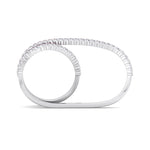 Two-Finger Ring Band-1.2CT-White Gold