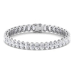 Foothill - 4 Prong Oval Shape Natural Diamond Tennis Bracelet - Gem Jewelers Co