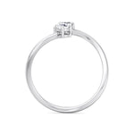 Prisca - Emerald Cut & Round Cut Diamond Stackable Ring - Gem Jewelers Co