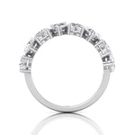 Heart Shape Half Way Natural Diamond Eternity Band White Gold 