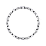 Delfina - Baguette and Round Shape Diamond Offset Band - Gem Jewelers Co