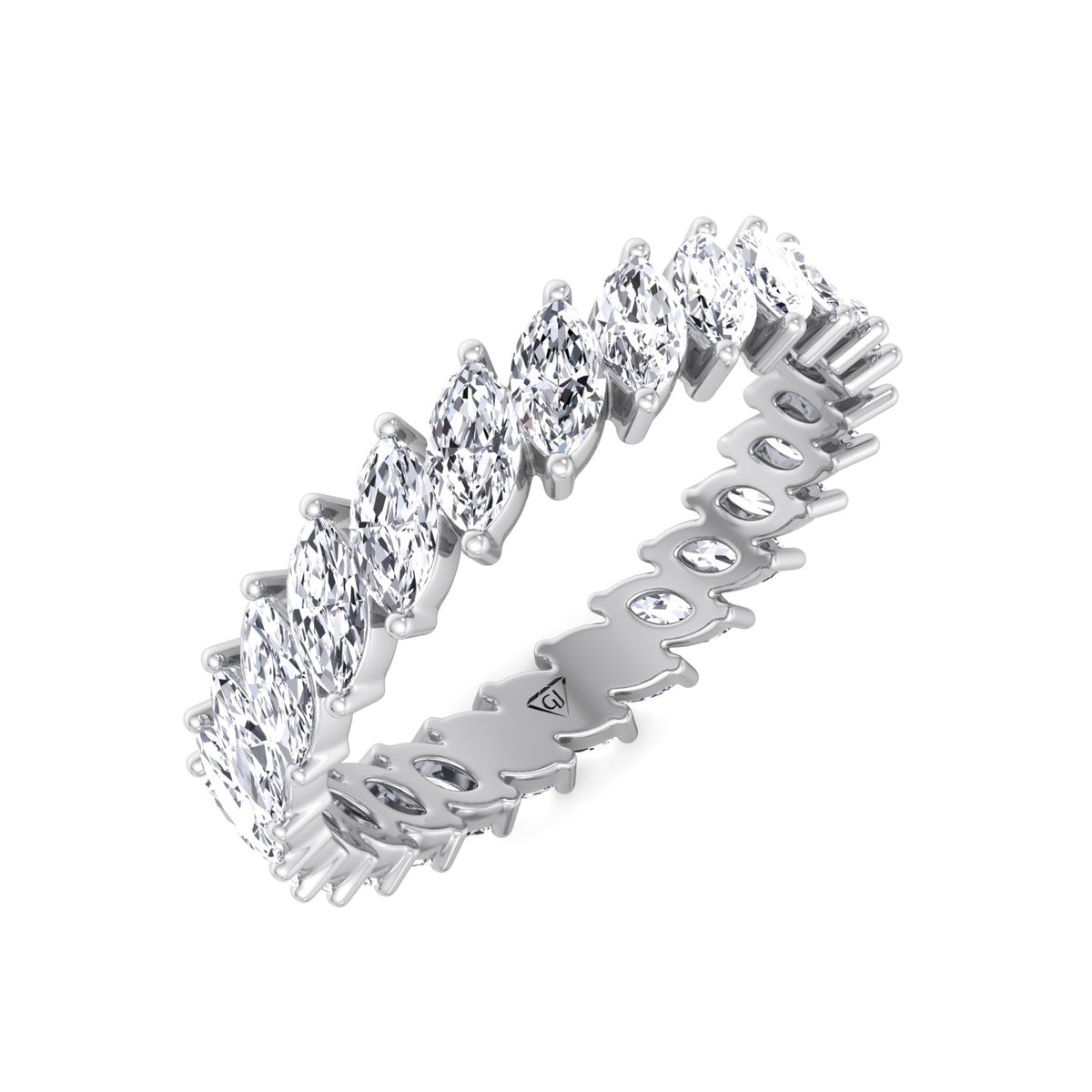 Rosalia - Marquise Shape Natural Diamond Eternity Band - Gem Jewelers Co
