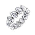 Allora - Bezel Set Oval Shape Diamond Eternity Band - Gem Jewelers Co