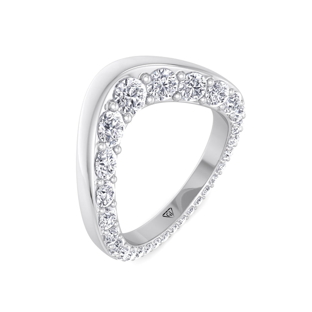 Natural Diamond Invisible Halo Eternity Band White Gold 14K