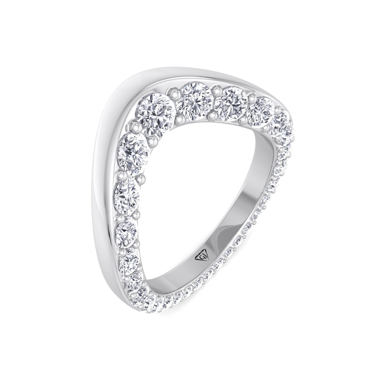 Natural Diamond Invisible Halo Eternity Band White Gold 14K