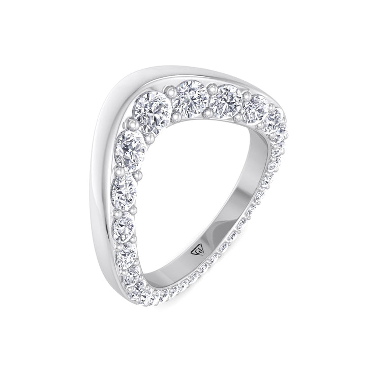 Natural Diamond Invisible Halo Eternity Band White Gold 14K