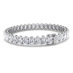 Foothill - 4 Prong Oval Shape Natural Diamond Tennis Bracelet - Gem Jewelers Co