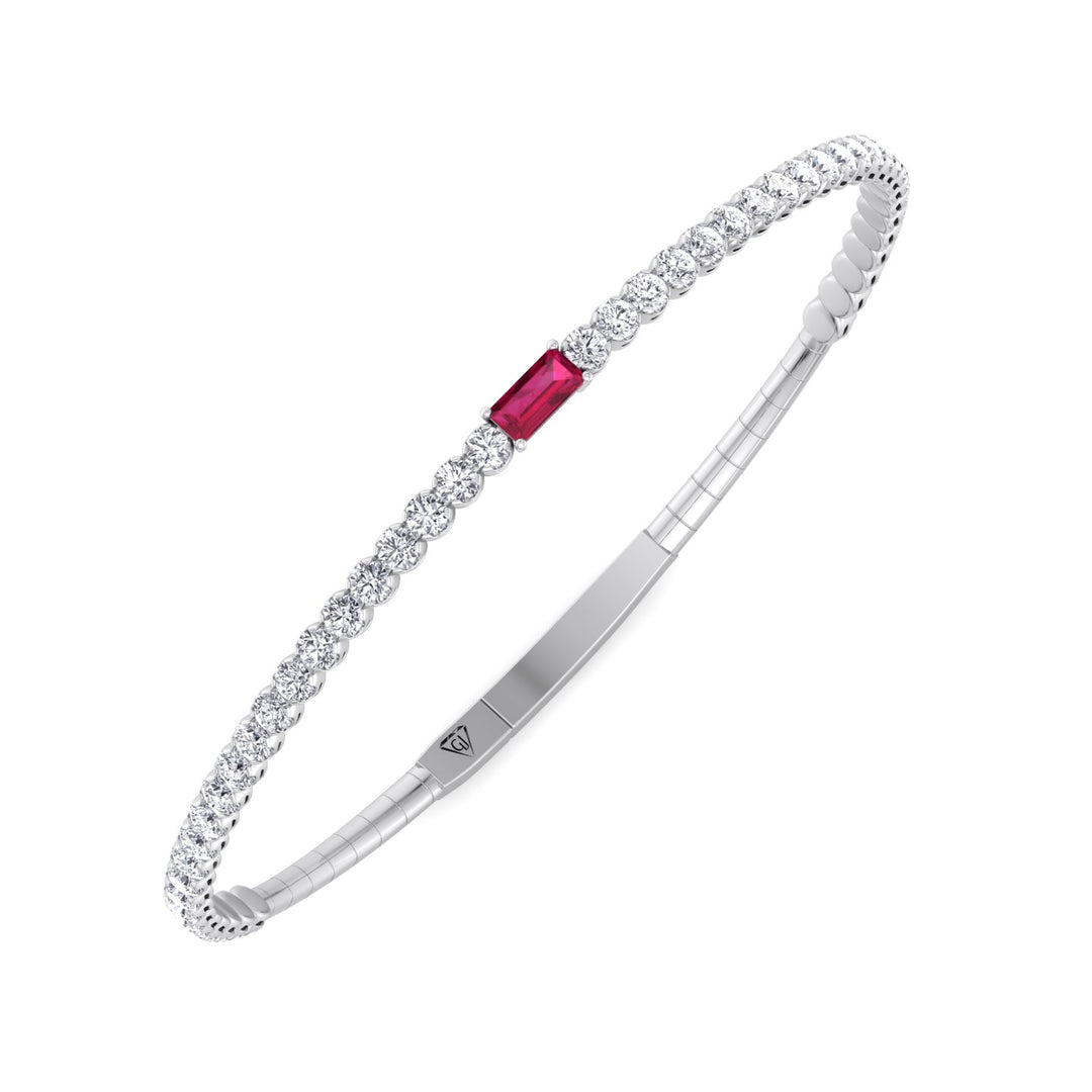 .73-ctw-baguette-ruby-round-diamond-flexible-bangle-in-solid-white-gold