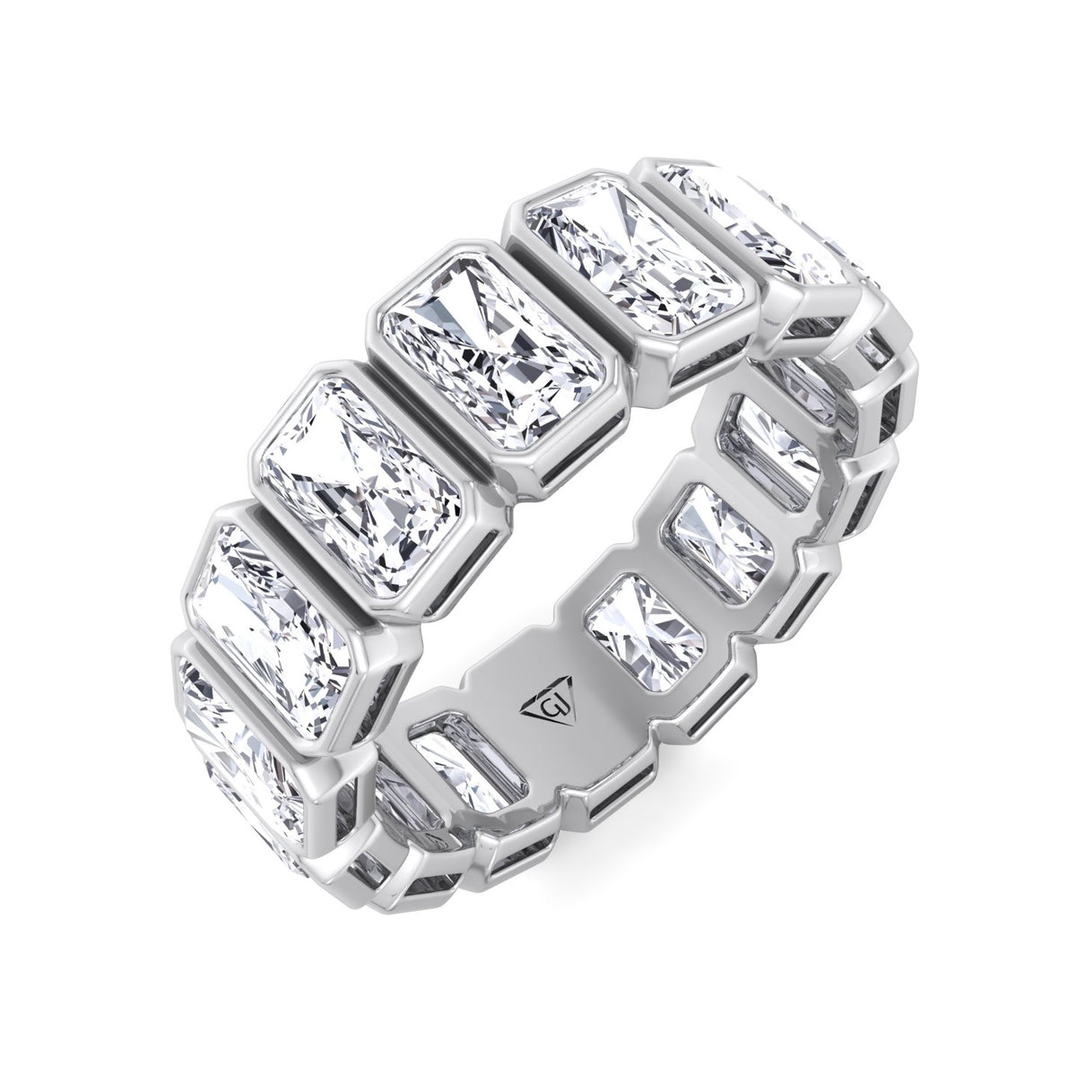 Griseldi - Radiant Shape Bezel Set Diamond Eternity Band - Gem Jewelers Co