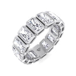 Griseldi - Radiant Shape Bezel Set Diamond Eternity Band - Gem Jewelers Co