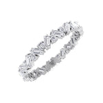 Delfina - Baguette and Round Shape Diamond Offset Band - Gem Jewelers Co