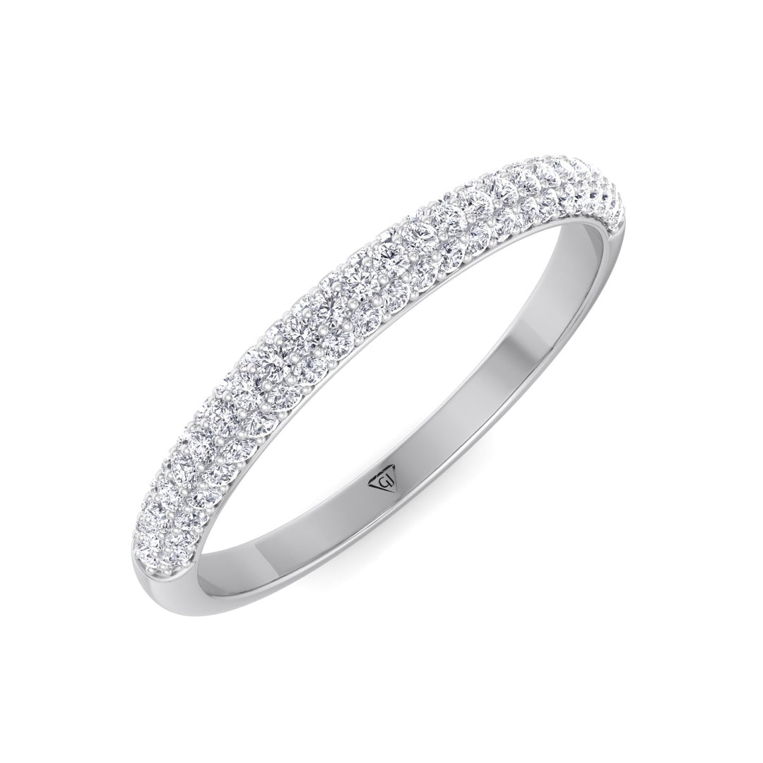 Teresa - Pave Natural Diamond Wedding Band - Gem Jewelers Co