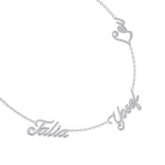 1.50CT T.W. Custom 3 Name Diamond Necklace - Gem Jewelers Co